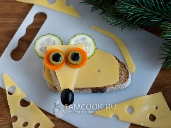 Фото блюда: Бутерброд «Мышь»