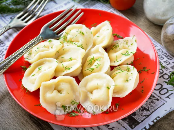 Фото блюда: Пельмени с курицей и сыром