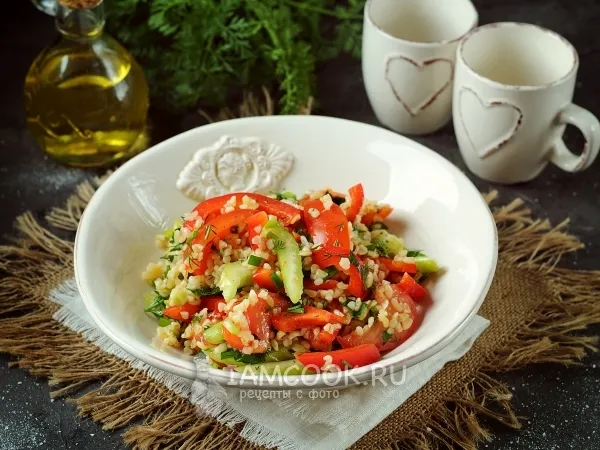 Фото блюда: Салат с булгуром и овощами