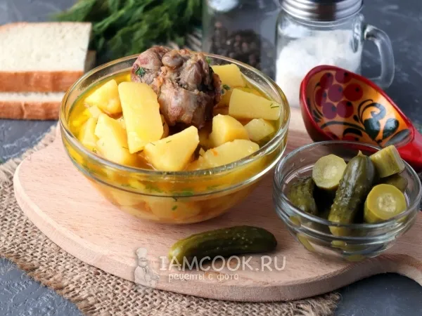 Фото блюда: Гусь с картошкой в казане