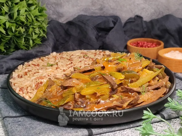 Фото блюда: Бефстроганов из говяжьего сердца