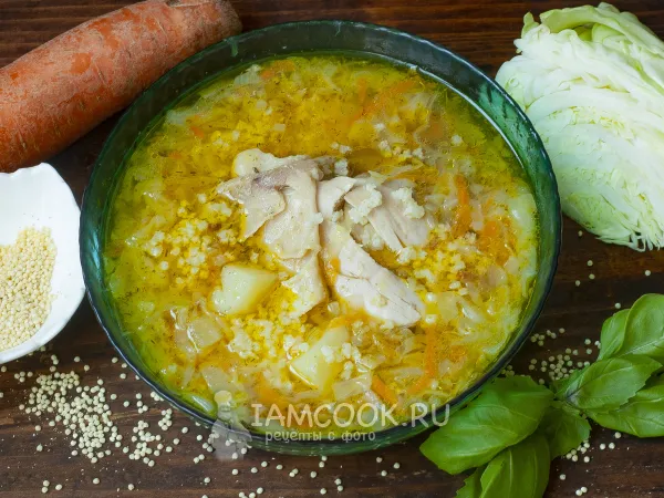 Фото блюда: Щи из свежей капусты с пшеном