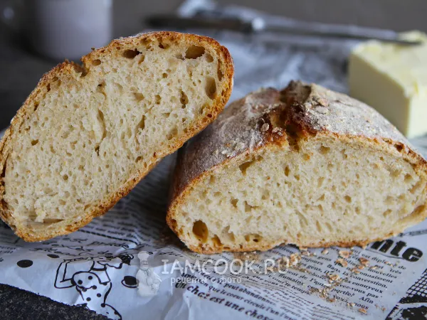 Фото блюда: Хлеб на закваске без замеса