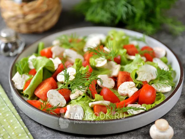 Фото блюда: Диетический салат с грибами (ПП)