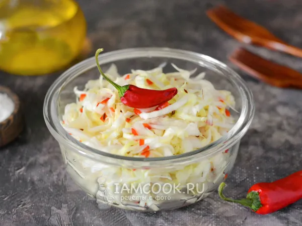 Фото блюда: Маринованная капуста с острым перцем