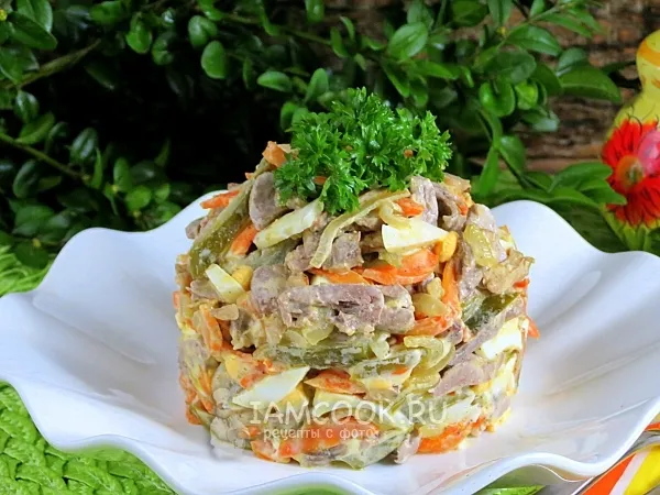 Фото блюда: Салат с сердцем и грибами