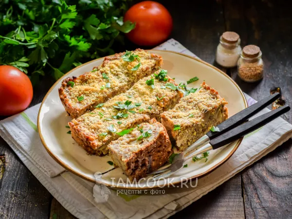 Фото блюда: Запеканка из гречки с грибами в духовке