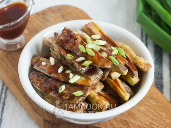 Фото блюда: Хрустящие баклажаны с кисло-сладким соусом