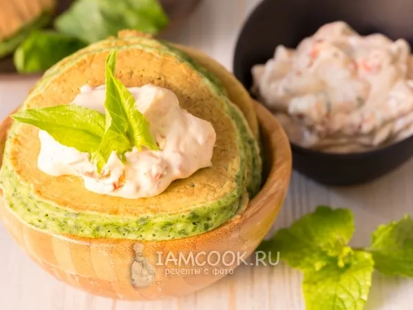 Фото блюда: Шпинатные панкейки