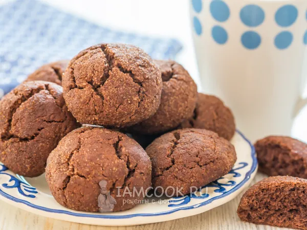 Фото блюда: Шоколадное песочное печенье с корицей