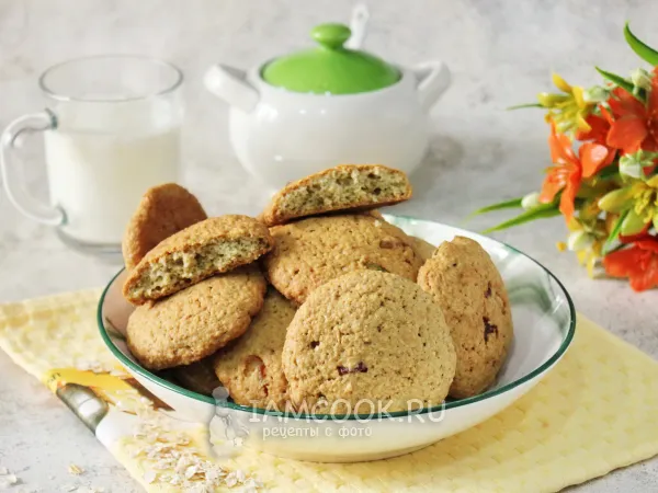 Фото блюда: Овсяное печенье с цукатами