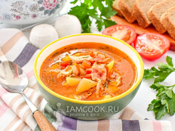 Фото блюда: Томатный суп с курицей