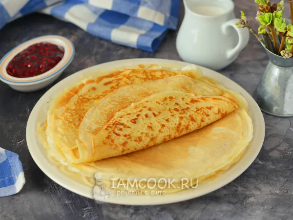 Фото блюда: Блины на кислых сливках