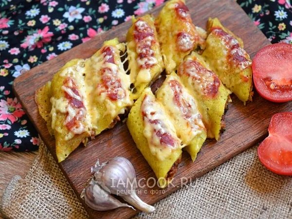 Фото блюда: Блинчики на молоке с фаршем