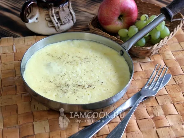 Фото блюда: Творожный омлет с сыром