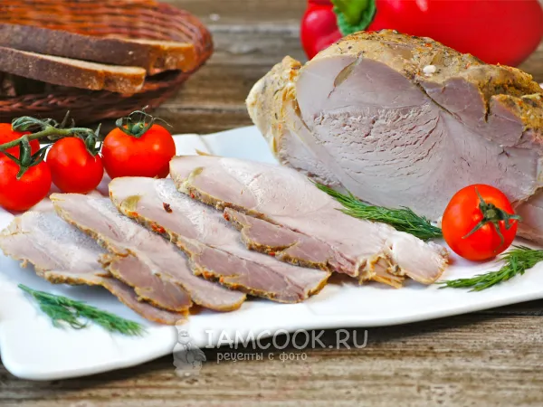 Фото блюда: Вареная буженина из свинины в домашних условиях