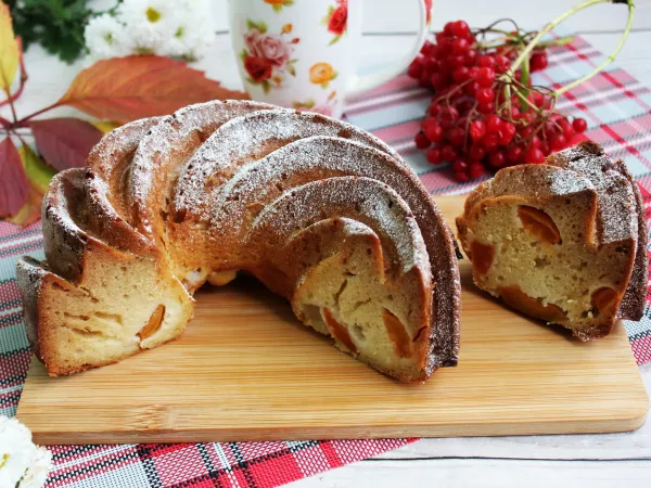 Фото блюда: Кекс на кефире с абрикосами