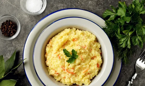 Фото блюда: Пшенная каша с луком и морковью