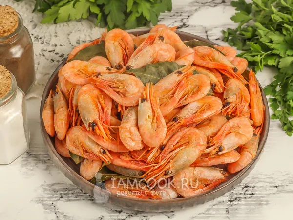 Фото блюда: Креветки на пару