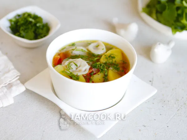 Фото блюда: Чучвара-шурпа (с пельменями и картошкой)