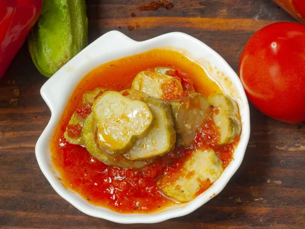 Фото блюда: Огурцы с кавказской аджикой на зиму