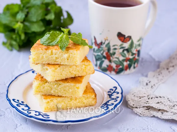 Фото блюда: Лимонный пирог на молоке