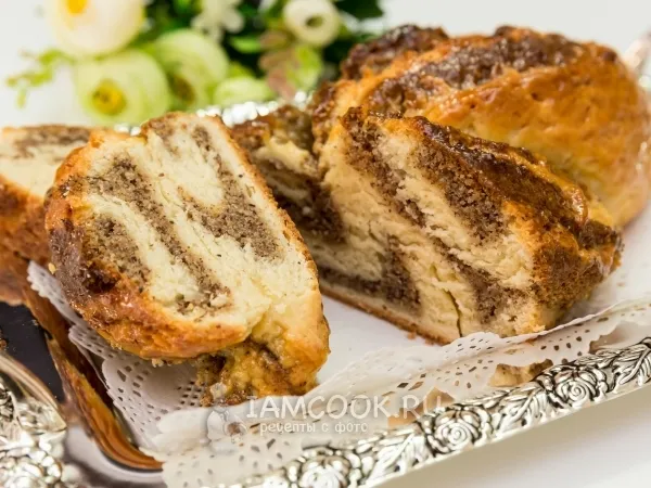 Фото блюда: Коса на творожном тесте с ореховой начинкой