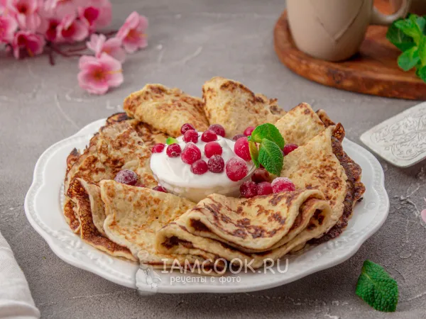 Фото блюда: Кето блины из миндальной муки