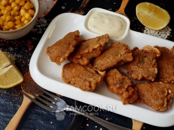 Фото блюда: Терпуг в кляре на сковороде