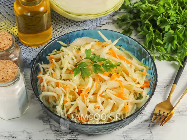 Фото блюда: Квашеная капуста с огурцами на зиму