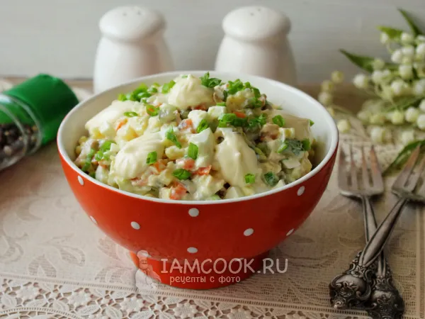 Фото блюда: Оливье с горбушей