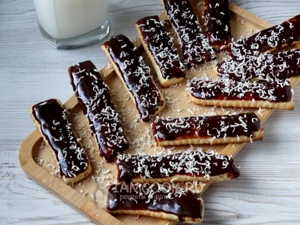 Фото блюда: Печенье в шоколадной глазури