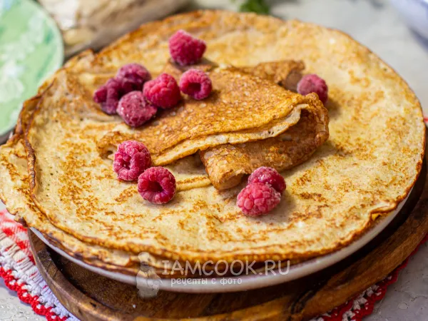 Фото блюда: Блины из цельнозерновой муки на кипятке