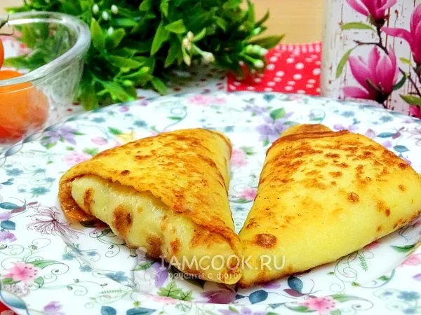 Фото блюда: Треугольные блинчики с фаршем