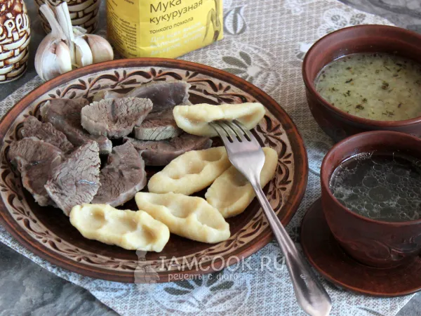 Фото блюда: Ингушские галушки с мясом (Дулх-халтам)