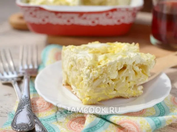 Фото блюда: Лапшевник с творогом