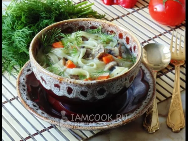 Фото блюда: Лапша в соусе из куриных желудков