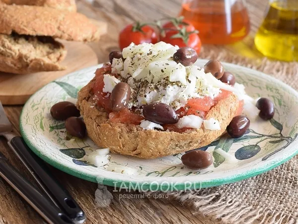 Фото блюда: Греческая закуска Дакос