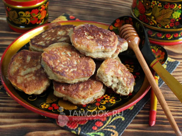 Фото блюда: Оладьи на кефире пряничные (без яиц)