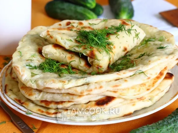 Фото блюда: Лепёшки на кефире с начинкой