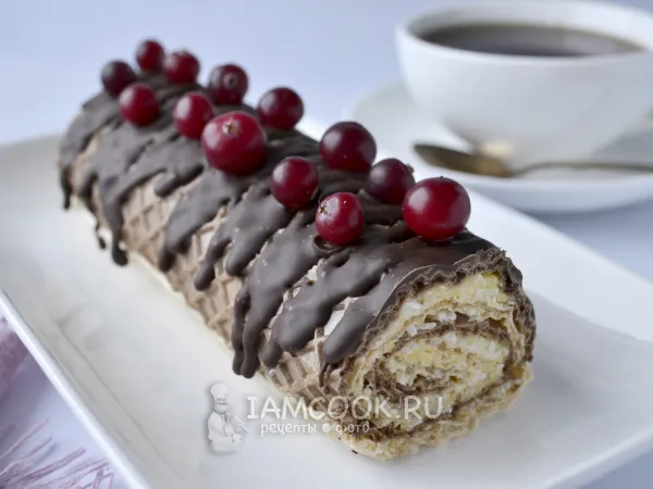 Фото блюда: Вафельный рулет