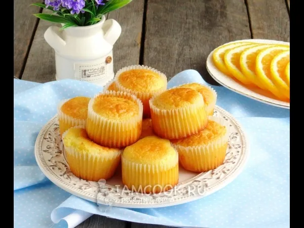 Фото блюда: Ванильные кексы с апельсиновым соком