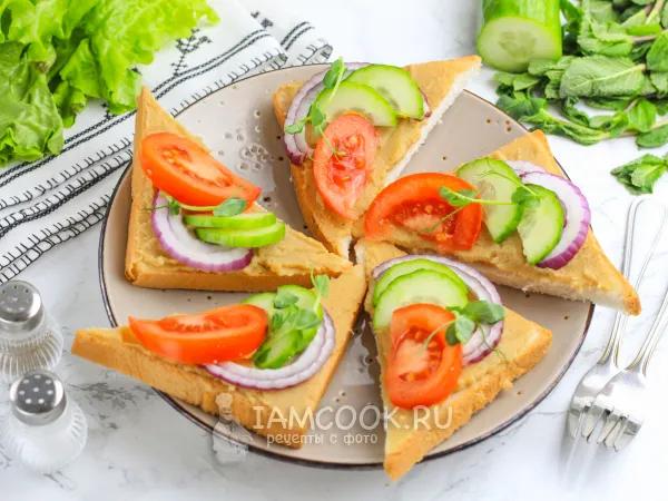 Фото блюда: Бутерброды с хумусом