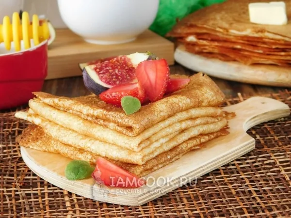 Фото блюда: Блины на кефире с кипятком