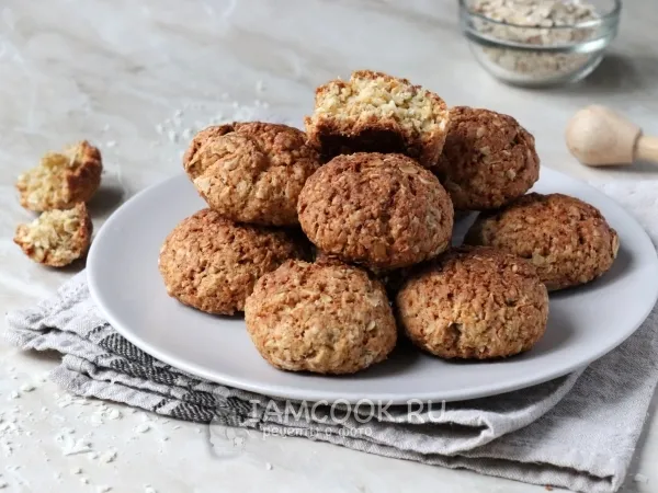 Фото блюда: Овсяное печенье с кокосовой стружкой