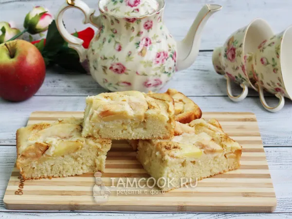 Фото блюда: Пирог с яблоками на желтках