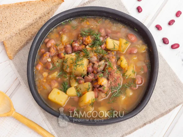Фото блюда: Суп из красной фасоли с мясом