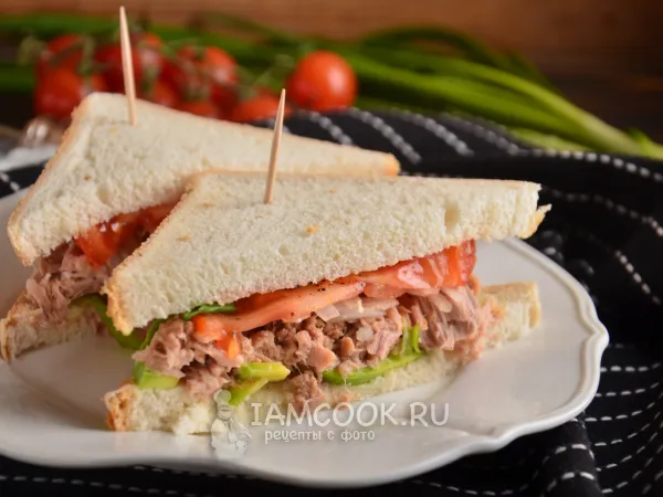 Фото блюда: Сэндвичи с тунцом и авокадо