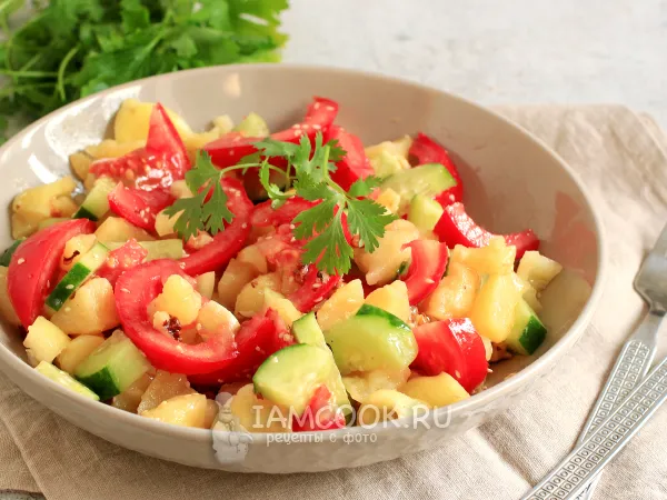 Фото блюда: Овощной салат с кунжутом