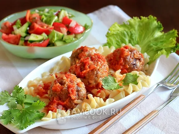 Фото блюда: Тефтели из говяжьего фарша с подливкой